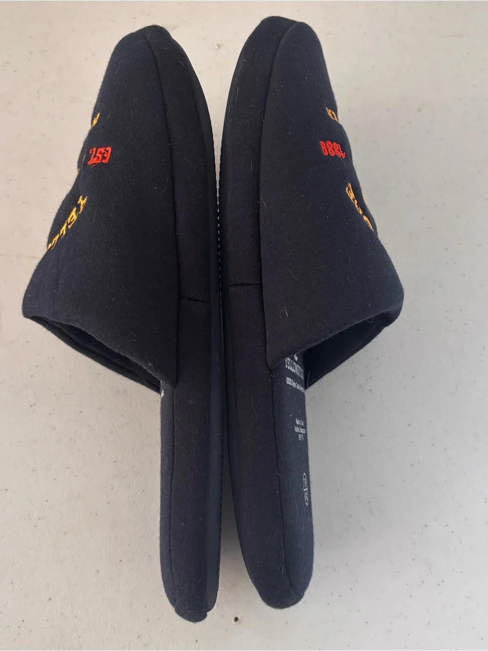 Yellowstone Dutton Ranch Mule Slippers Mens Size US 8/9 Black